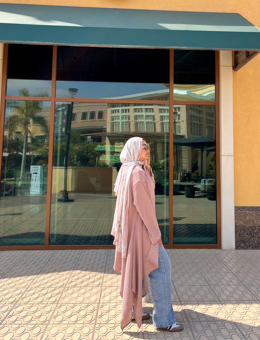 Pink High low Cardigan