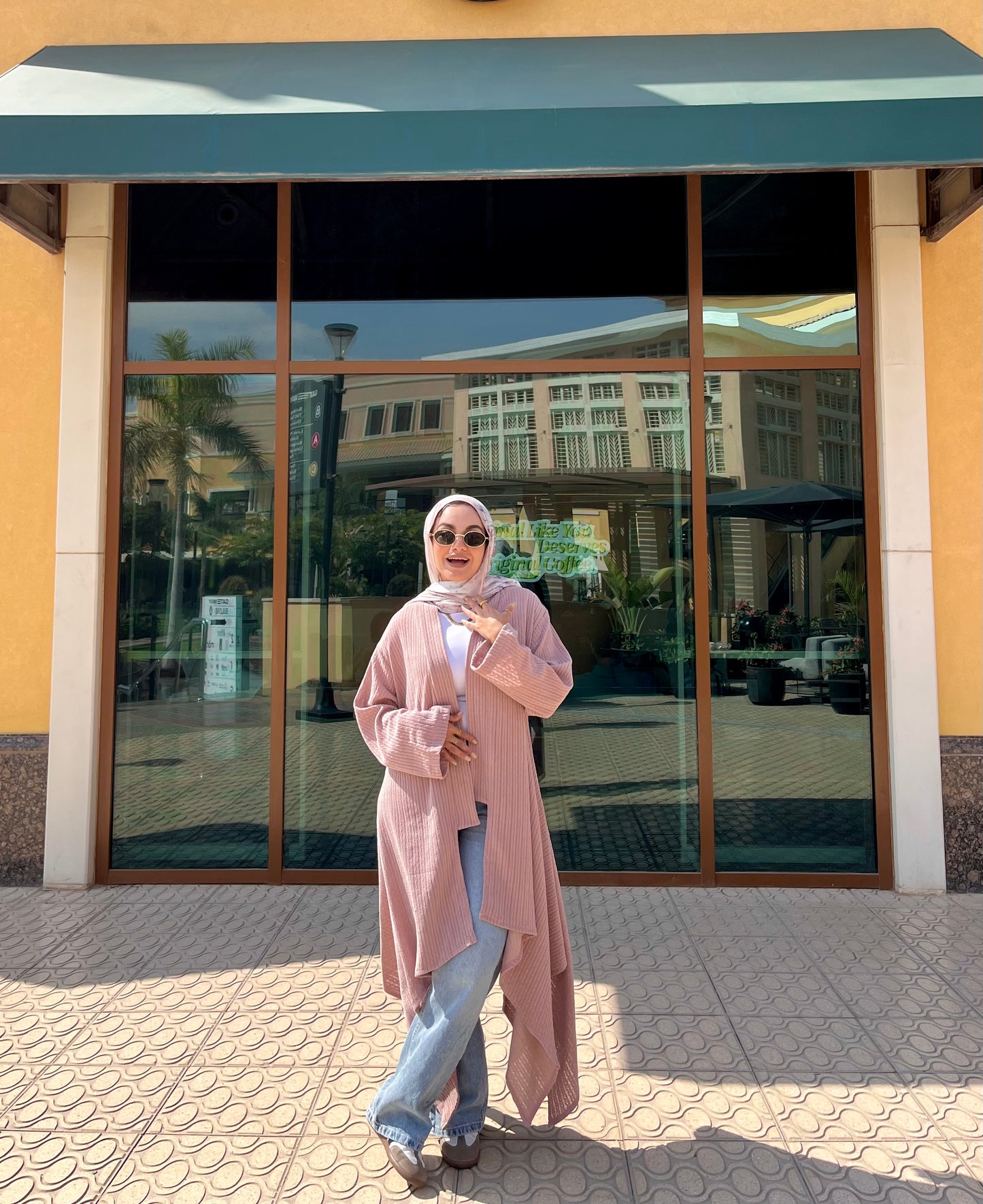 Pink High low Cardigan