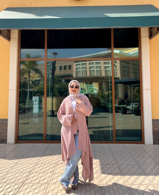 Pink High low Cardigan