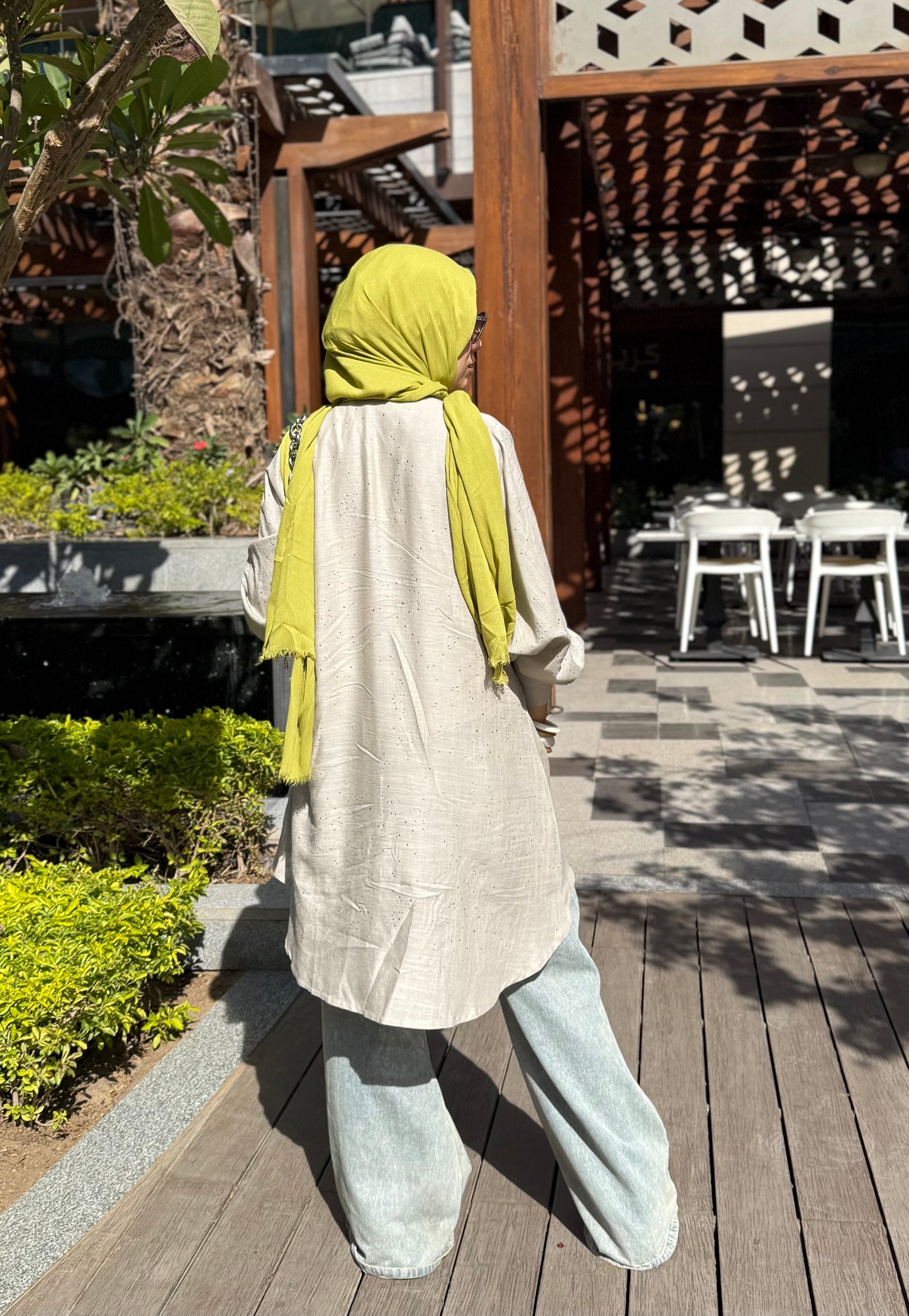 Dark Beige Shirt high & Low