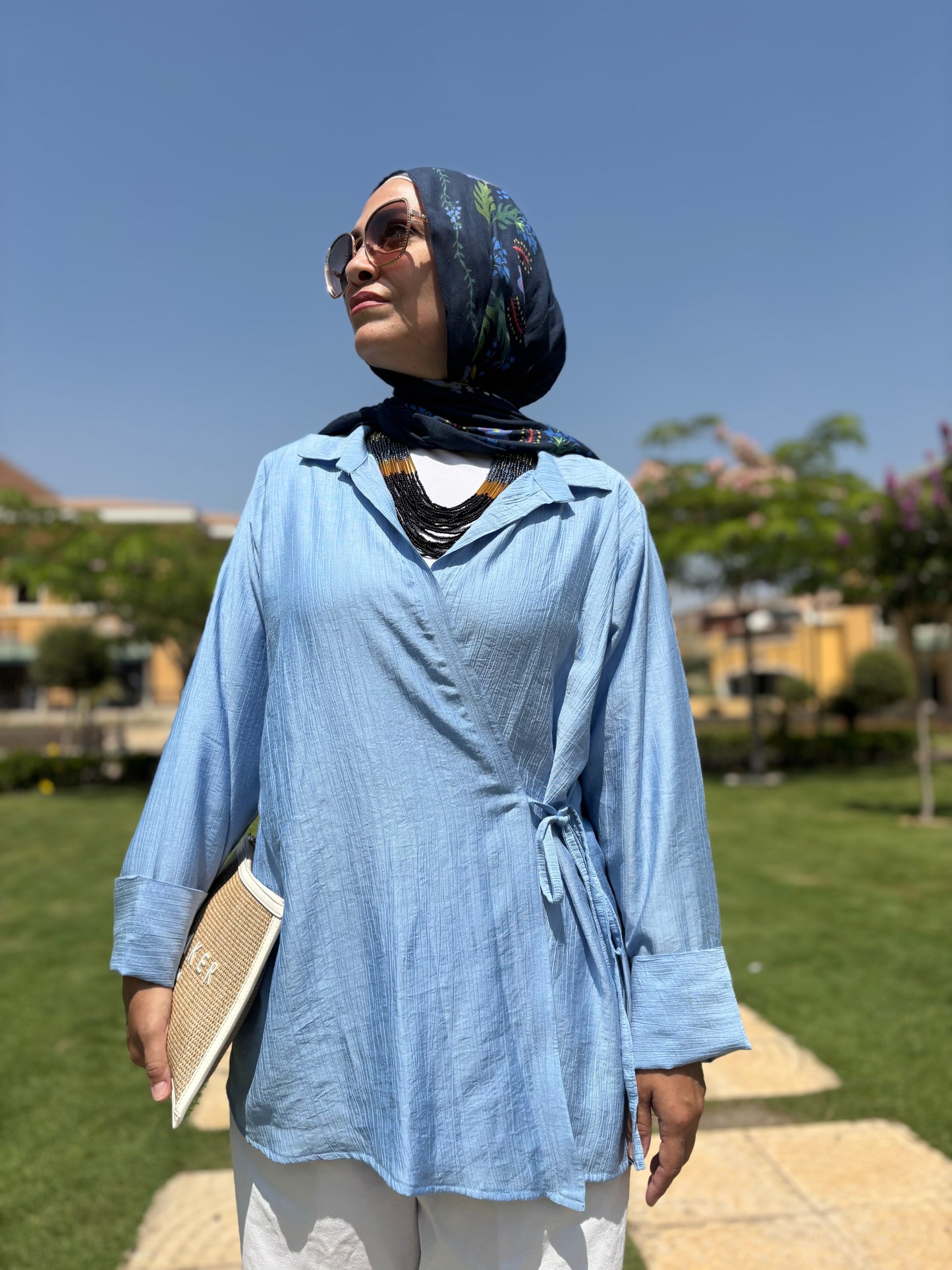 Blue Crossover shirt
