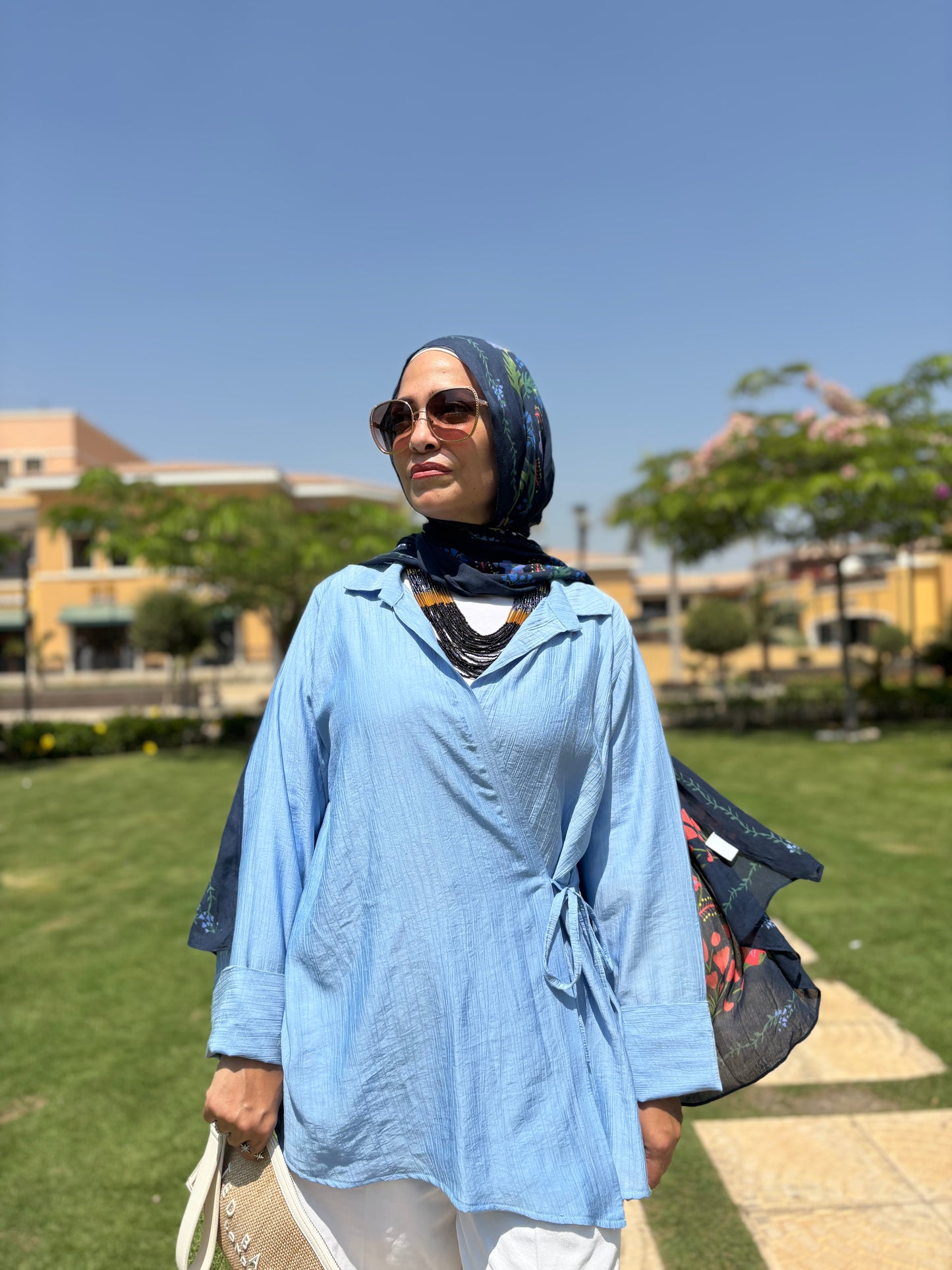 Blue Crossover shirt