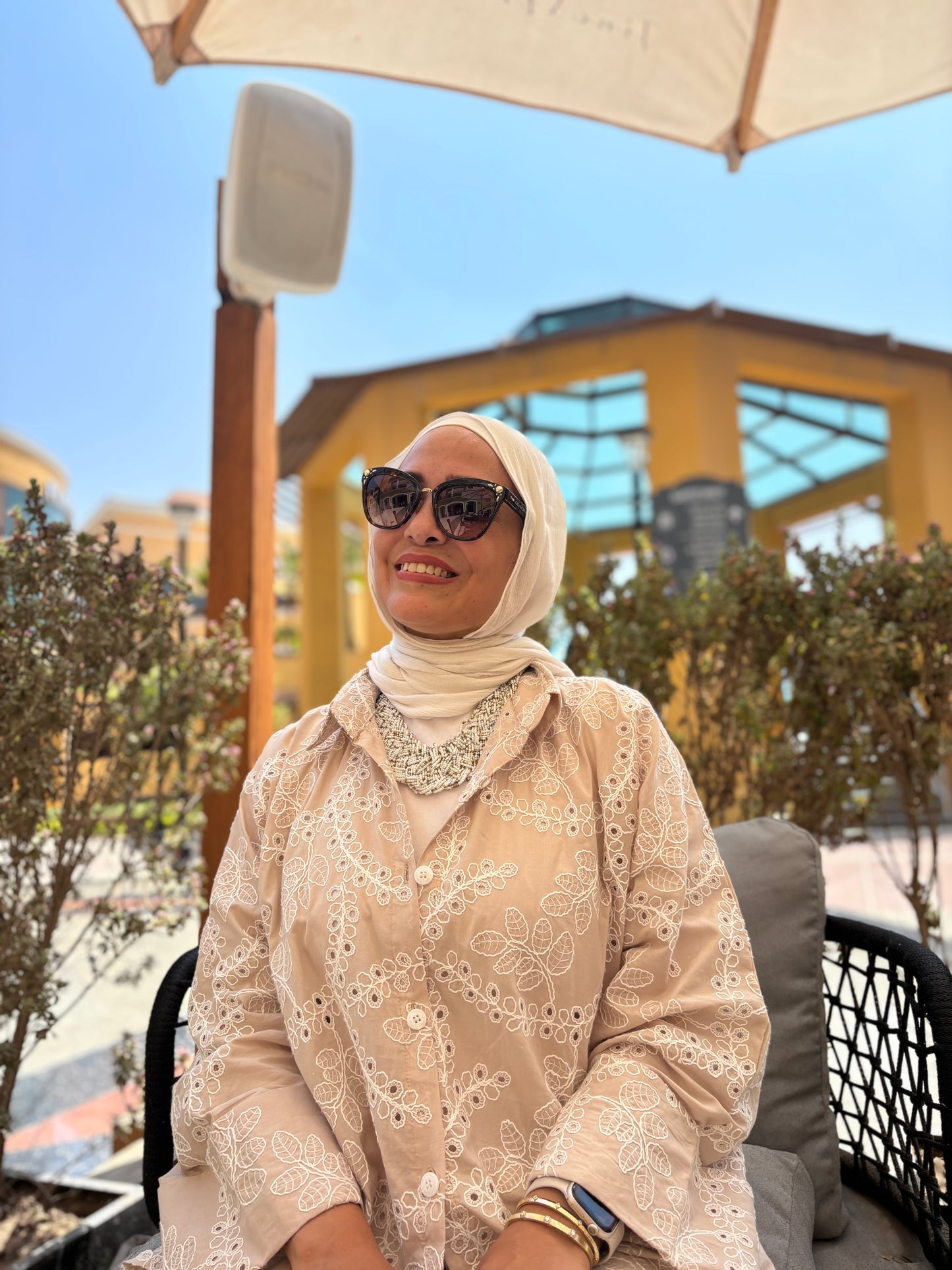Beige Embroidery Shirt