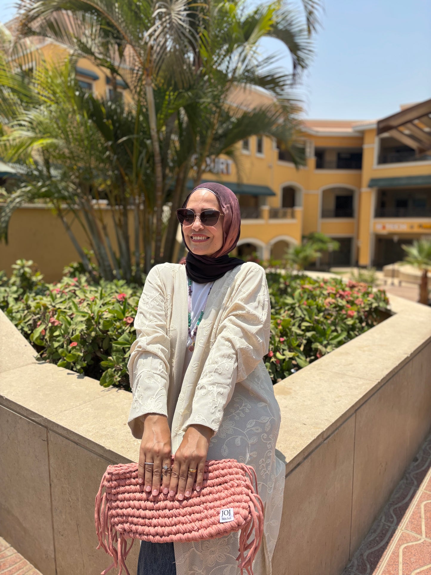 Beige Embroidery Cardigan