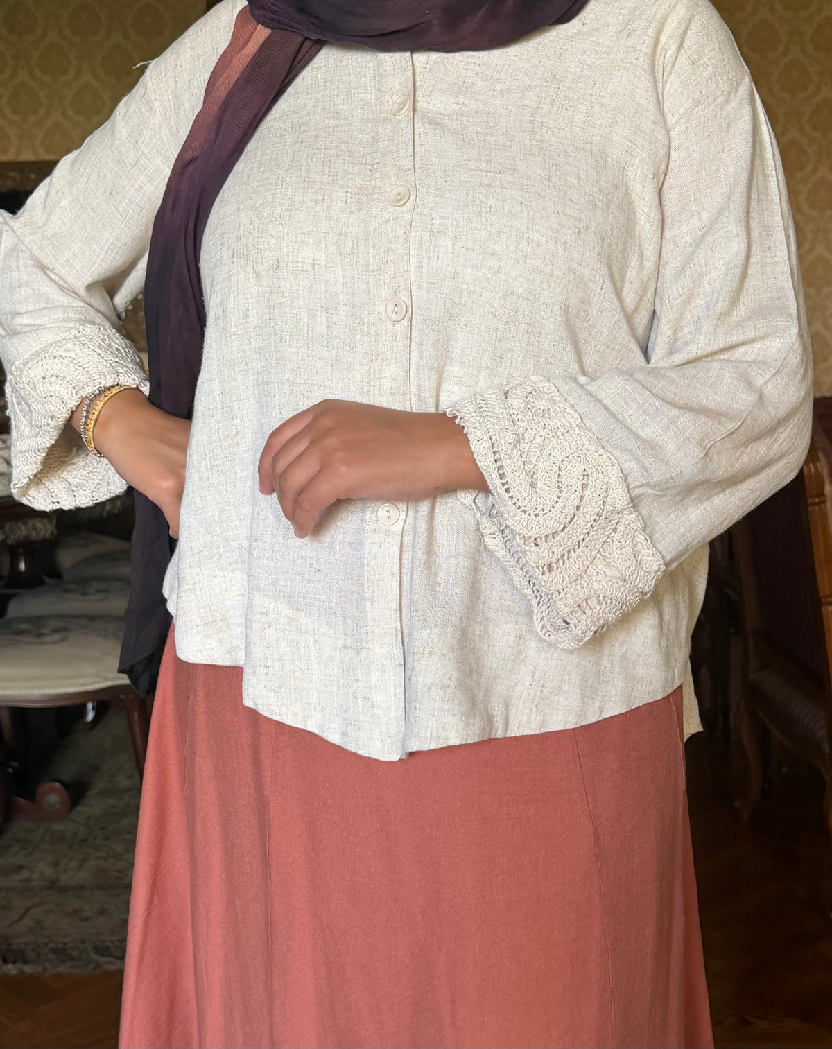 Beige Korsha Top