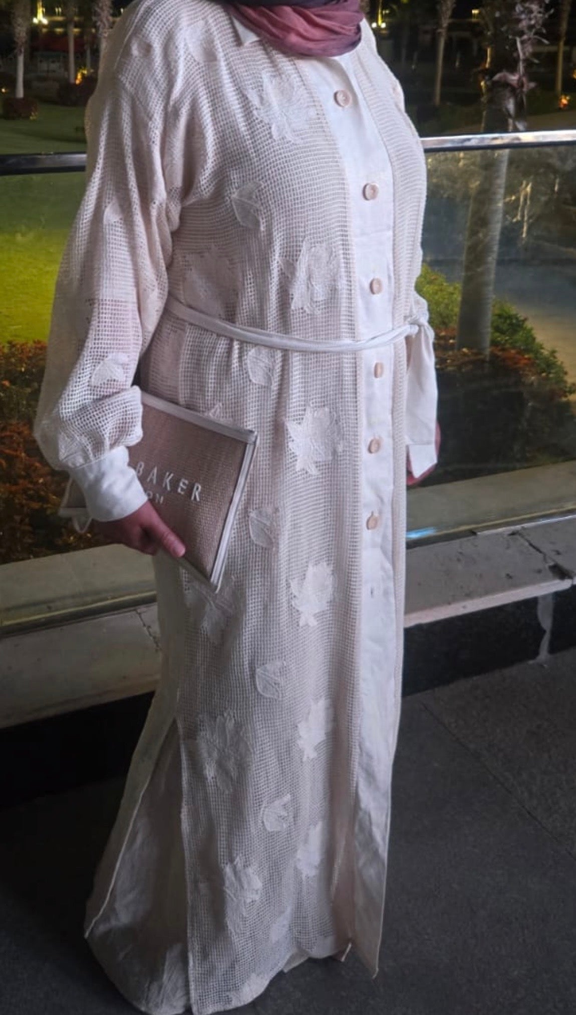 Beige Long Korsha Dress