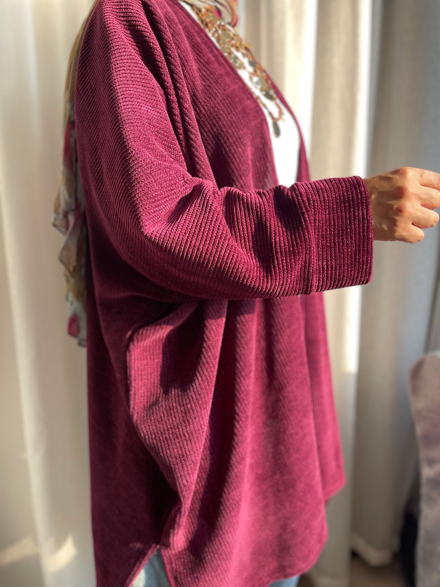 Burgundy Cardigan