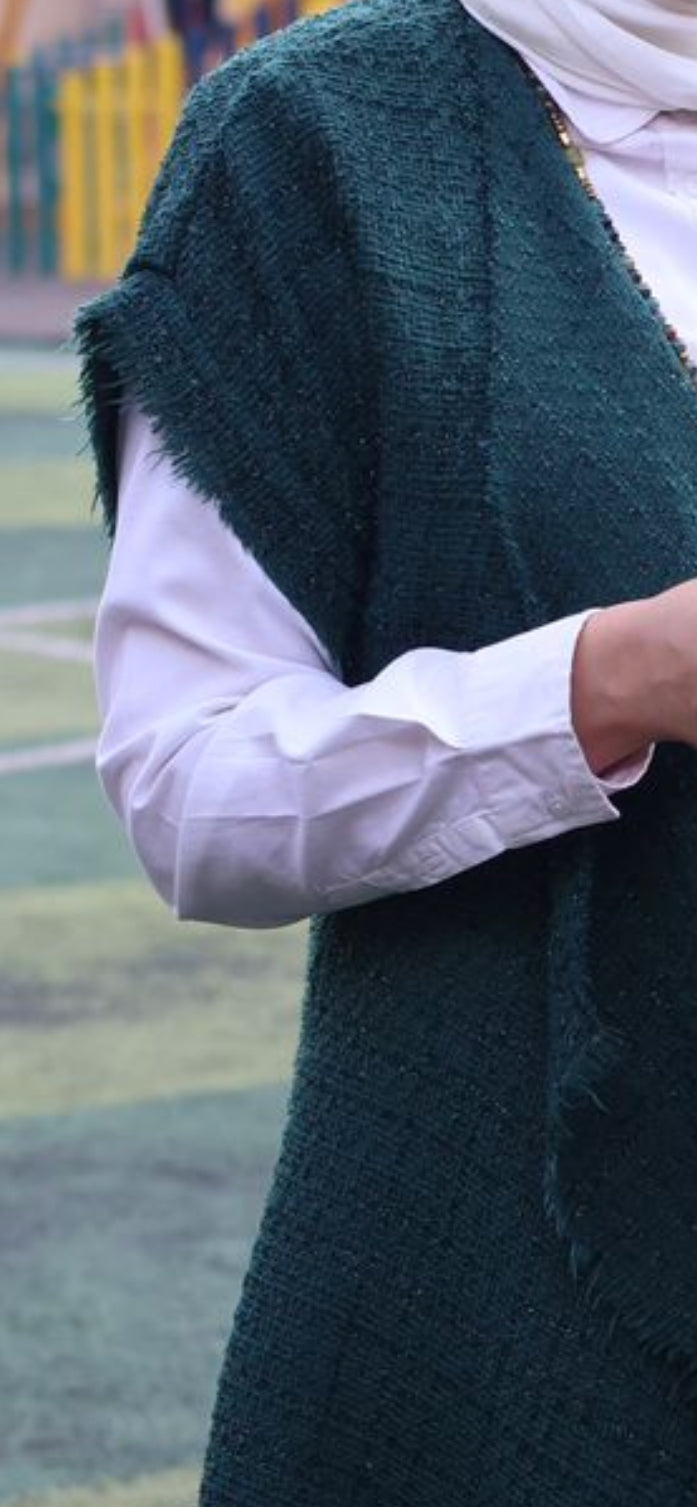 Green Tweed Vest