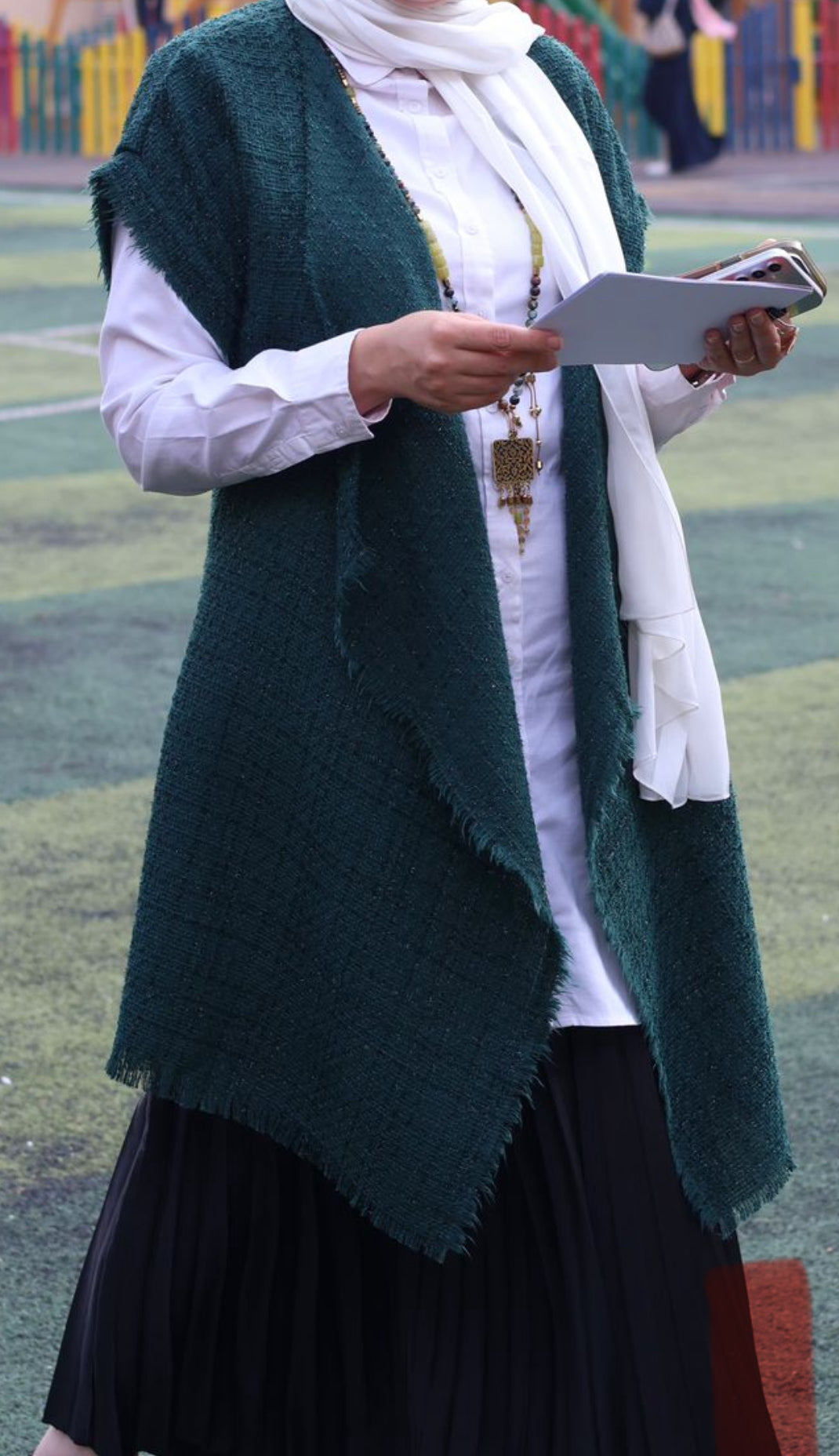 Green Tweed Vest