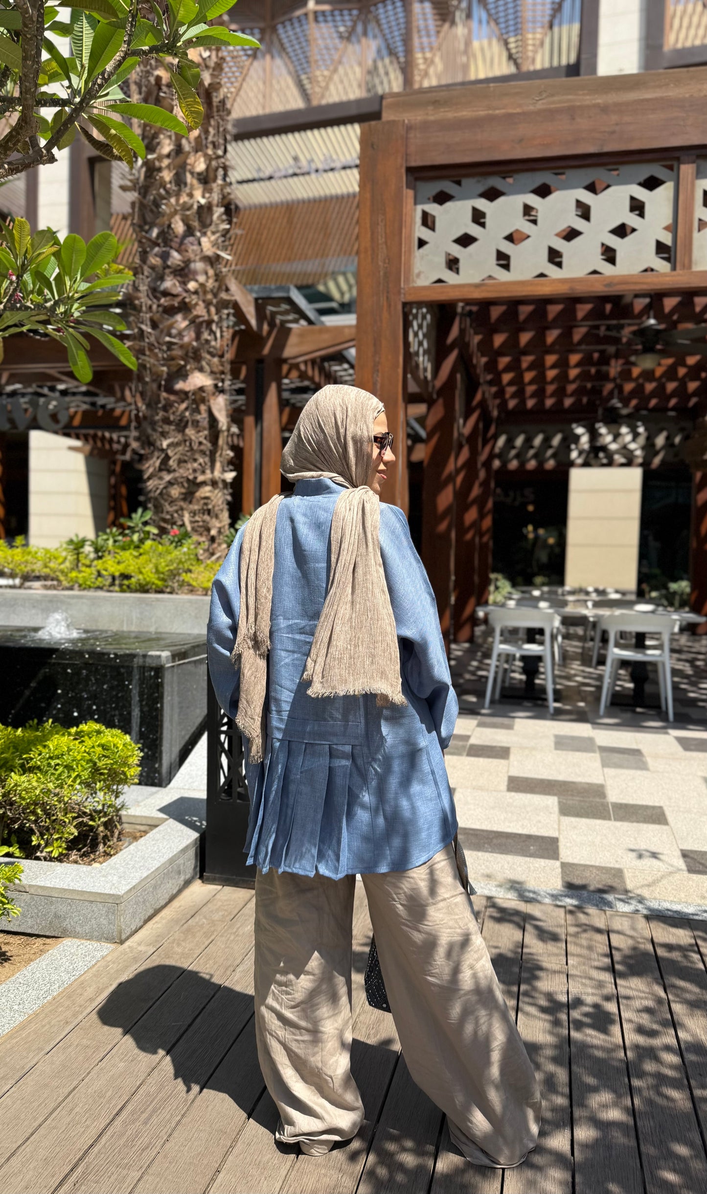 Light Blue Glittery Shirt