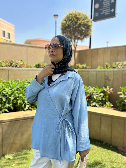 Blue Crossover shirt